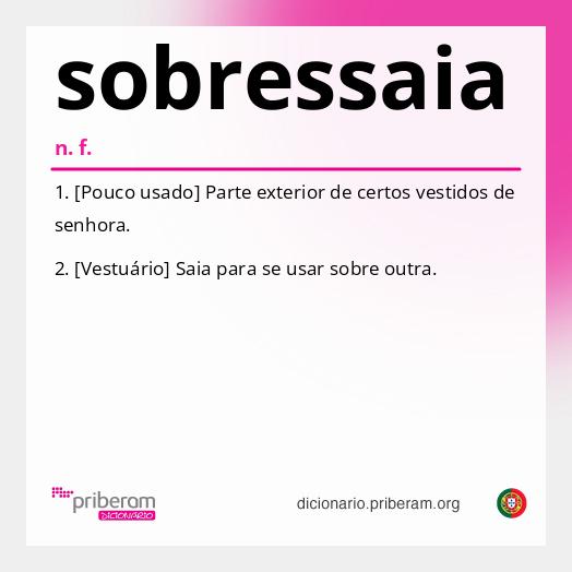 Significado de sobressaia